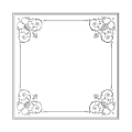 Intricate Carved Patterns Decorative Frame With Symmetrical Corner Designs And Artistic Details