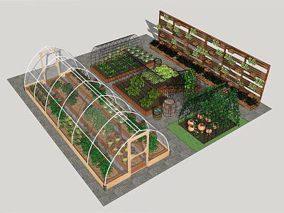 Modern Garden Courtyard Garden 3d model