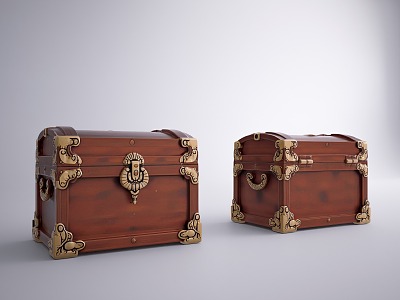 New Chinese Treasure Box Chinese Treasure Box Vintage Jewelry Box Chinese Storage Box Wooden Treasure Box 3d model