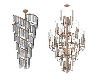 Modern crystal chandelier crystal chandelier combination 3d model