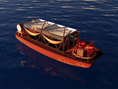 Chinese boat 3d model Chinese boat 3d model