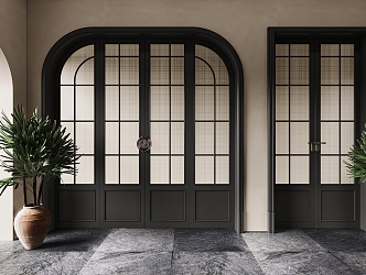 French Double Door Combination 3d model