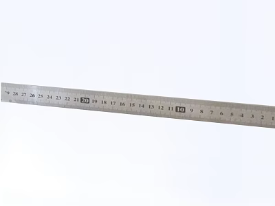 Industrial Metal Measuring Ruler With High Accuracy Scale Markings For Precision Tasks 3d model