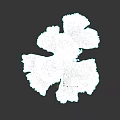 Coral Like Plant Painting With Pink And White Petal Shaped Structure On Black Background