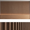 Wooden wall panel 3d model