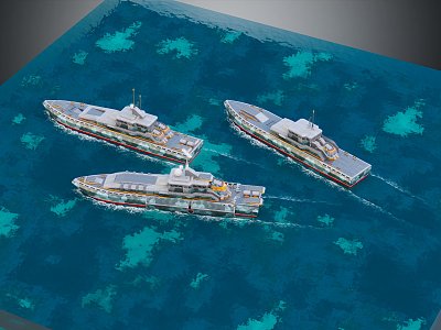 modern warship ship warship 3d model