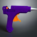 Purple Weapon With Orange Trigger And Silver Nozzle Modern Design 3d model
