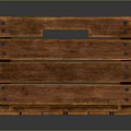 Wooden Storage Box With Handles And Striped Structure For Organizing Items 3d model