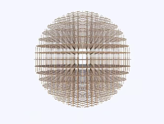 Modern City Sculpture Spherical Sculpture 3d model