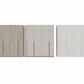 Modern Light Colored Wardrobe With Sleek Design And Long Metal Handles
