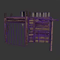 Traditional Wooden Carriage With Fence Like Doors And Classic Wooden Frame Design