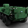 wheeled armored vehicle armored personnel carrier wz522 amphibious fighting vehicle 3d model