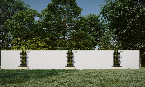 Modern landscape wall landscape wall 3d model