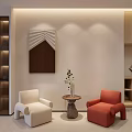 Modern Public Office Space With Open Layout Desks Bookshelves Green Plants And Decorative Art