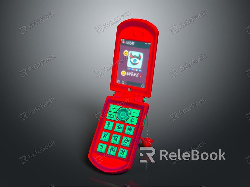 Modern mobile phone cartoon mobile phone animation mobile phone model