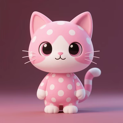 Cat kitty kitty kitten small animal kitten cartoon kitten animal plastic ornaments doll toy 3d model