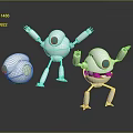 Robot Assistant Small Robot Butler Robot Butler Figure Game Figure 3d model