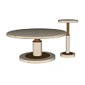 Light Luxury Coffee Table Side Table Combination 3d model