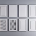 White Cabinet Door Panel Designs With Various Patterns And Styles For Kitchen Furniture