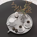 Stylish Sofa And Coffee Table Set With Throw Pillows Floor Lamp Green Curtains And Vase