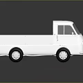Silver Functional Commercial Vehicle With Cargo Bed And Classic Style 3d model