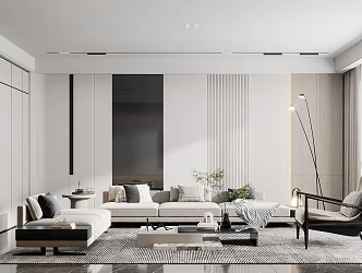 modern living room 3d model
