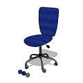 Blue Adjustable Office Chair with Swivel Wheels and Multiple Color Options 3d model
