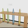 Colorful Decorative Floor Lamps With Tapered Design And Black Bases For Interior