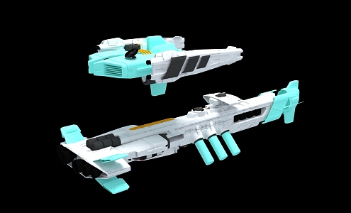 Spaceship Aircraft Science Fiction 3d model