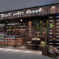 Black Smith Rustic Tribal Style Restaurant With Brick Walls Green Plants And Wooden Decor