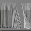 Modern Gray And White Velvet Curtain Drapery Design For Interior Decoration