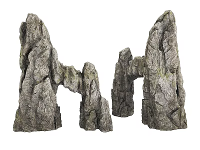 Natural Rockery Stones With Irregular Shapes For Garden Landscape Decoration 3d model
