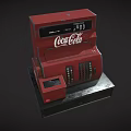 Vintage Red Coca-Cola Vending Machine Classic Commercial Equipment with Retro Design