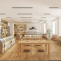 Modern Reading Room Library Reading Room 3d model