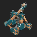Catapult Stylized Catapult Shell Bomb Cannon 3d model