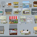 Commercial Equipment Various Mobile Vending Kiosks And Stalls With Different Designs For Food Retail