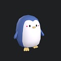 Q version cute penguin low model animals 3d model