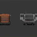 Orange And White Utility Trucks With Open Doors And Commercial Features