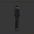 Futuristic Black Rifle With Long Barrel Advanced Sight And Ergonomic Grip Design