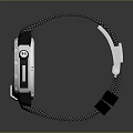 Modern Mechanical Watch With Carbon Fiber Strap Metallic Case And Transparent Dial