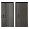 Modern Security Doors With Various Textured Patterns And Secure Lock Features 3d model