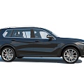 BMW X7 2023 BMW has few simple mold surfaces 3d model