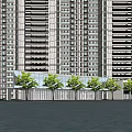 Modern Mixed Use Development With High Rise Towers Low Rise Buildings Road Network And Waterfront