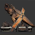 Realistic T Rex Dinosaur Model with Open Mouth Jurassic Park Banner Label