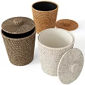 Woven Storage Baskets With Lids Natural Brown Gray For Home Decor Organization