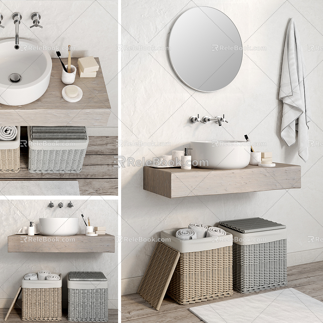 Nordic sink sink bathroom cabinet model