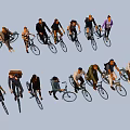 Group of People Riding Bicycles Together in Outdoor Environment