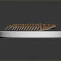 Trilobite Model Displayed On White Circular Platform With Intricate Details 3d model
