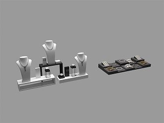 Modern Jewelry Exhibition Display 3d model