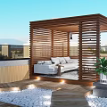 modern pavilion gazebo 3d model